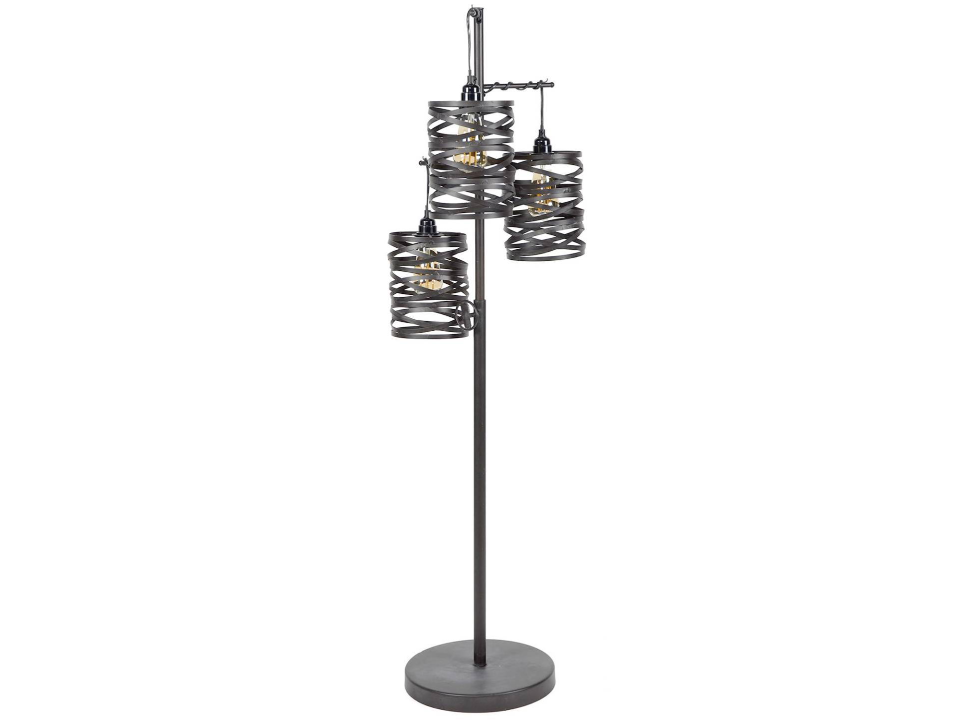 VINNY Stehlampe mit 3 Leuchten, Material Metall, schiefergrau von Möbel-Eins