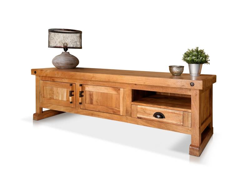 WINCHESTER TV-Board IV, Material Massivholz, Mango rustikal von Möbel-Eins