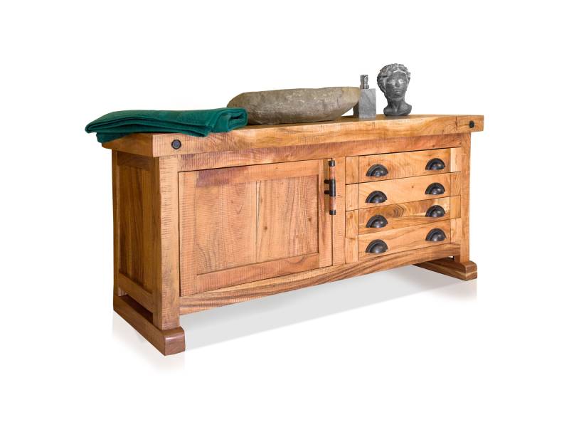 WINCHESTER Waschbeckenunterschrank II, Material Massivholz, Mango rustikal von Möbel-Eins