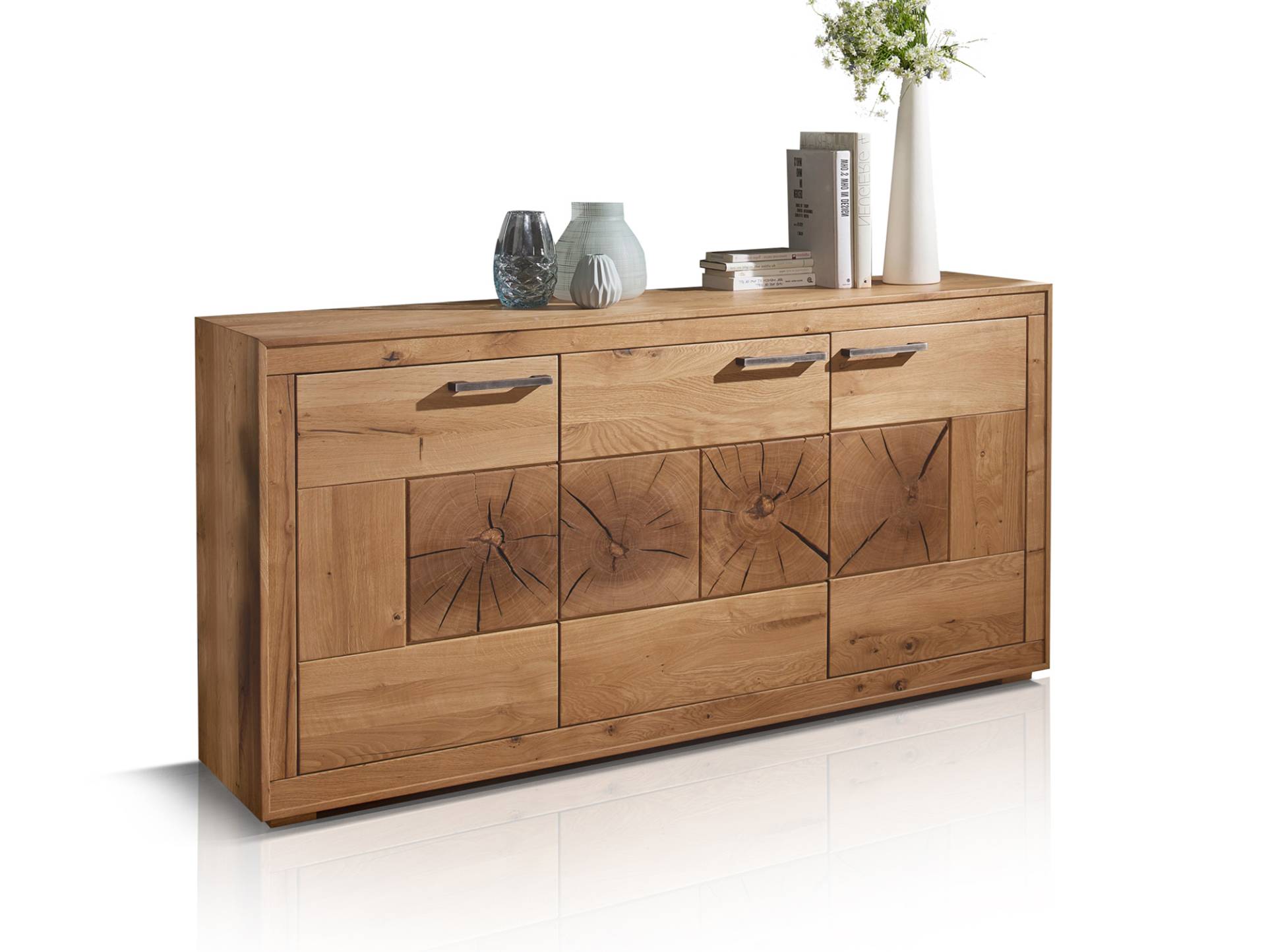 WINSTON I Sideboard, Material Massivholz, Wildeiche geölt von Möbel-Eins