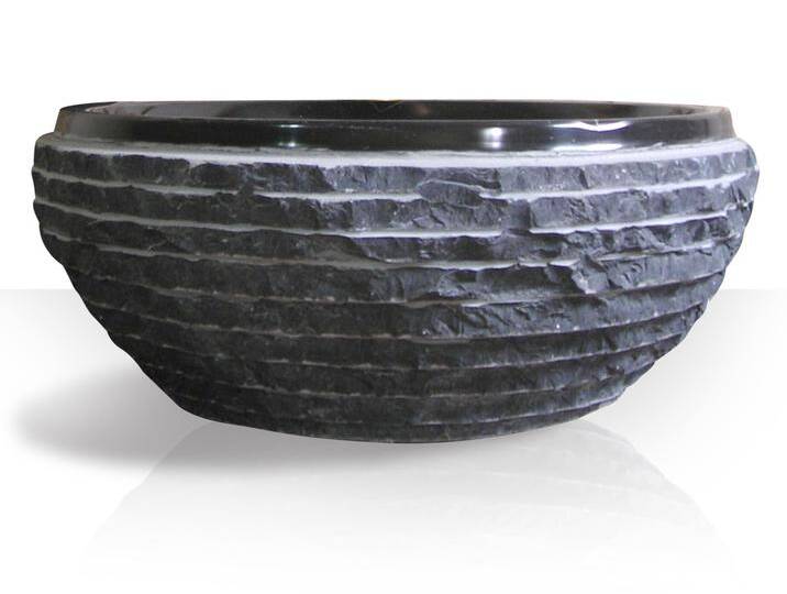 ZALONA Aufsatzwaschbecken, Naturstein, rund, Schwarzer Marmor ZALONA Aufsatzwaschbecken, Naturstein, rund, Schwarzer Marmor von Möbel-Eins