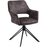 Drehbare Esstisch Stühle aus Samt Gestell aus Metall (2er Set) von Möbel Exclusive