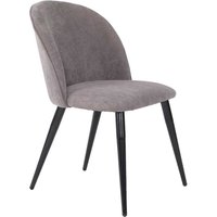 Graue Cord Stühle im Retrostil Gestell aus Metall (2er Set) von Möbel Exclusive