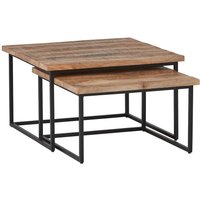 Wohnzimmer Tisch Set Factory aus Massivholz Metall (zweiteilig) von Möbel Exclusive