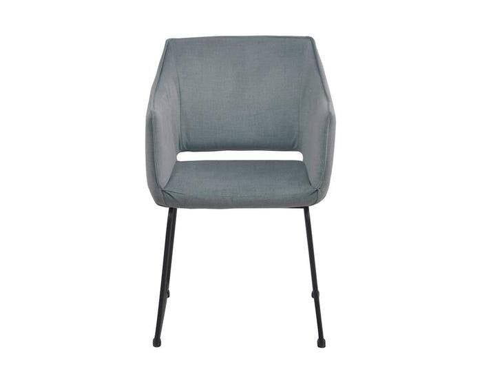 Armstühle in Graugrün Webstoff Metallbügeln (2er Set) von Möbel-Exclusive