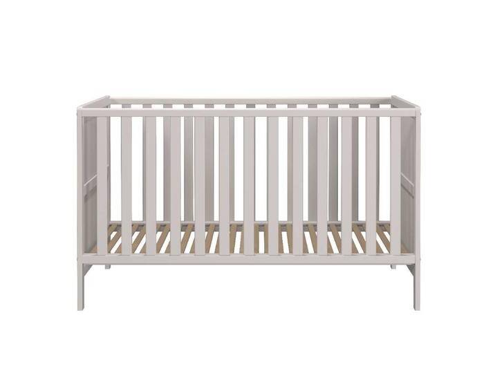 Babybett Babybettchen in Hellgrau Liegefläche 70x140 cm von Möbel-Exclusive