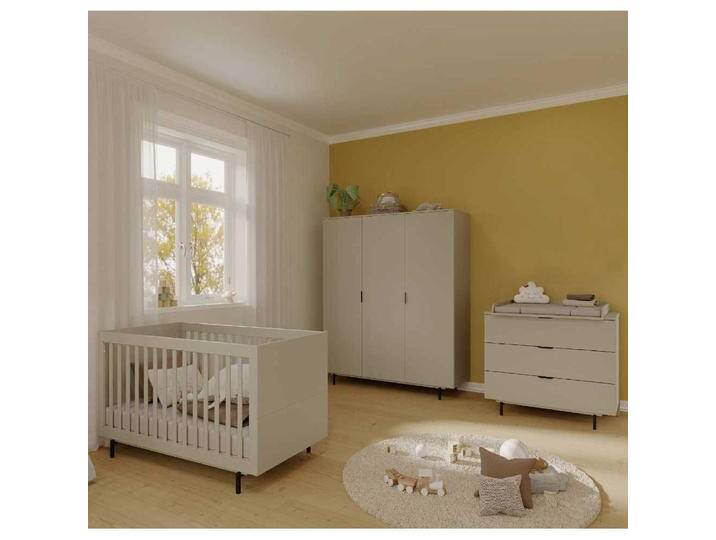 Babyzimmer Set Babymöbelset in Grau 190 cm hoch (dreiteilig) von Möbel-Exclusive
