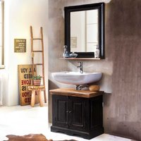 Badezimmermöbelset im Kolonialstil Schwarz und Honigfarben (zweiteilig) von Möbel Exclusive