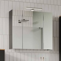 Badschrank Spiegel mit LED Beleuchtung Steckdose innen von Möbel Exclusive