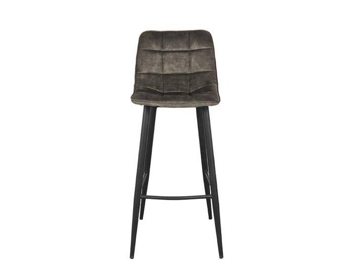 Barhocker aus Velours Dunkelgrün (2er Set) von Möbel-Exclusive