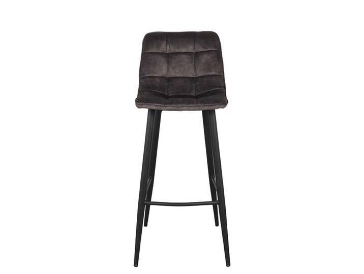 Barhocker aus Velours Schaumstoffpolsterung (2er Set) von Möbel-Exclusive