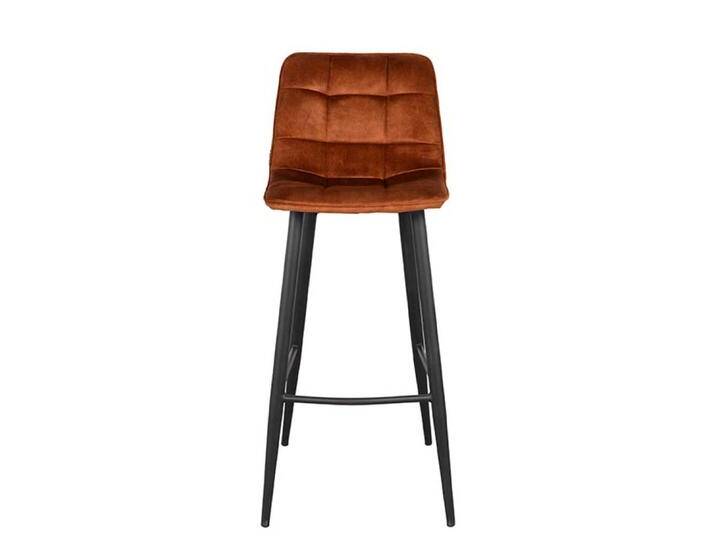 Barhocker aus Velours aufwendigen Steppungen (2er Set) von Möbel-Exclusive
