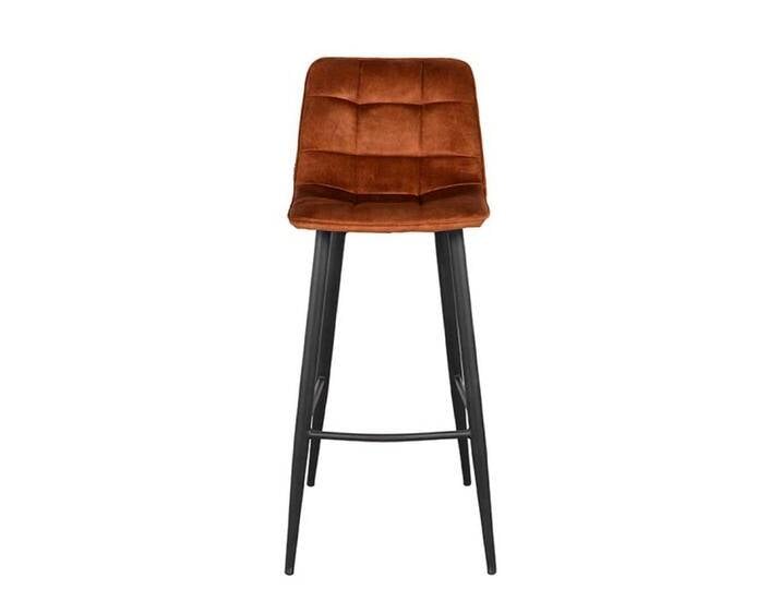 Barhocker aus Velours aufwendigen Steppungen (2er Set) von Möbel-Exclusive