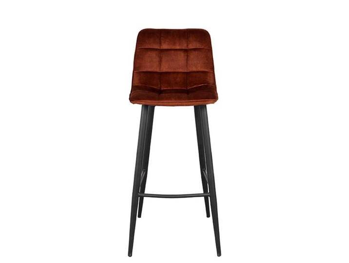 Barhocker aus Velours gepolsterter Rückenlehne (2er Set) von Möbel-Exclusive