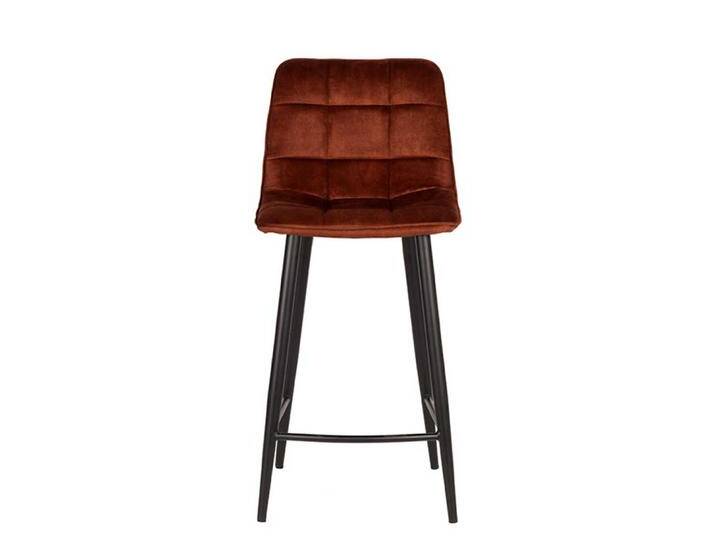 Barhocker aus Velours gepolsterter Rückenlehne (2er Set) von Möbel-Exclusive