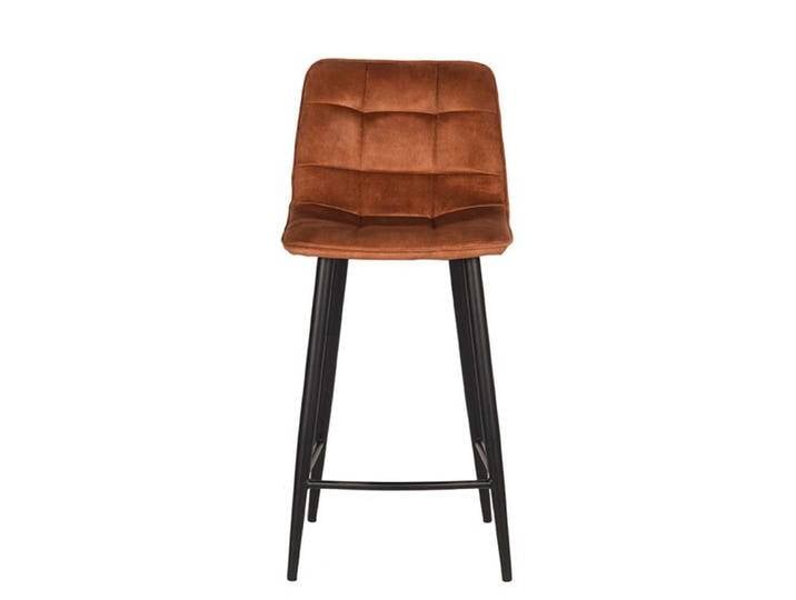 Barhocker im Skandi Design gepolsterter Rückenlehne (2er Set) von Möbel-Exclusive