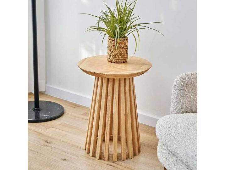 Beistelltisch hoch Holz im Skandi Design runder Tischplatte Beistelltisch hoch Holz im Skandi Design runder Tischplatte von Möbel-Exclusive