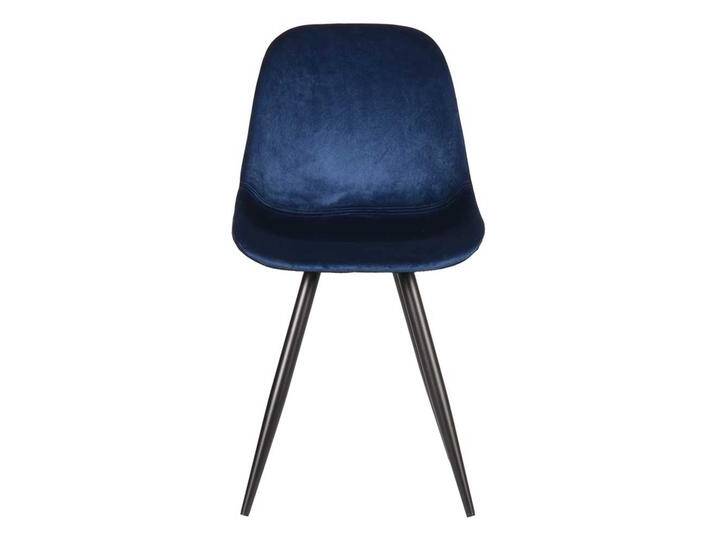 Blauer Samtstuhl Schalensitz Skandi Design (2er Set) von Möbel-Exclusive