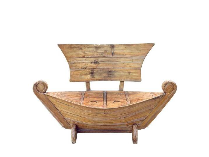Bootbank aus Teak Massivholz rustikalen Landhausstil von Möbel-Exclusive