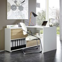 Büro Schreibtisch mit Regalteil 120 cm breit von Möbel Exclusive