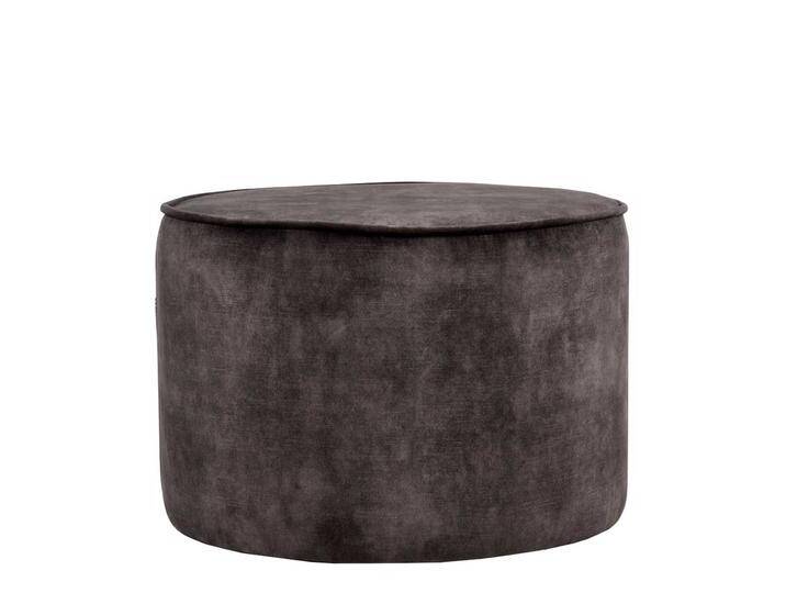 Couchhocker in Anthrazit Velours Bezug von Möbel-Exclusive