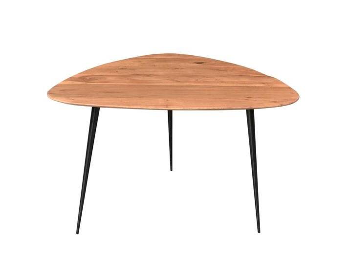 Couchtisch aus Akazie Massivholz und Metall Retrostil von Möbel-Exclusive