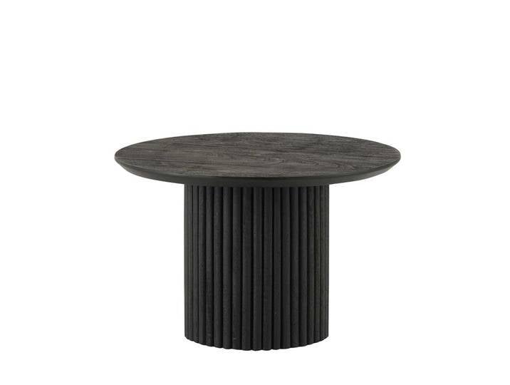 Couchtisch schwarz massiv in modernem Design runder Tischplatte von Möbel-Exclusive