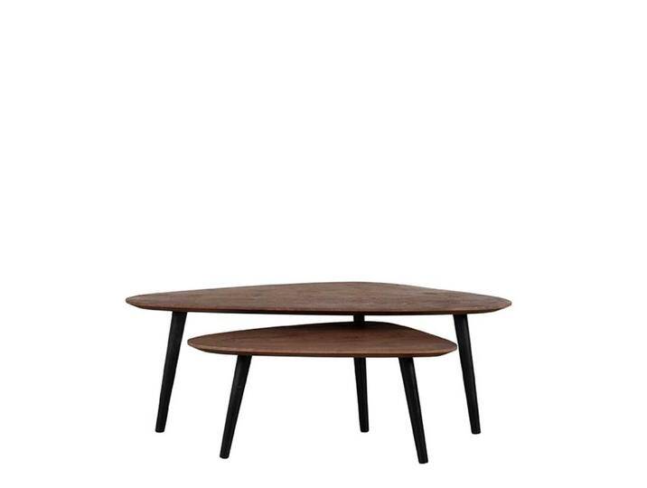 Couchtische in Dunkelbraun Schwarz (zweiteilig) von Möbel-Exclusive