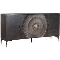 Design Esszimmersideboard in Schwarz Mangobaum Massivholz & Metall von Möbel Exclusive