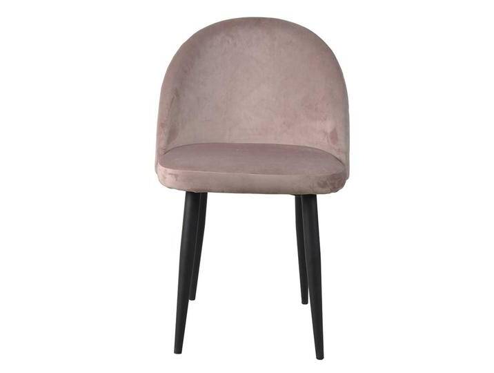 Design Esszimmerstühle in Altrosa Samt Metallgestell (2er Set) von Möbel-Exclusive