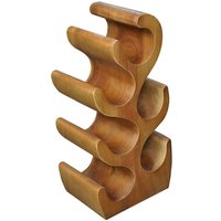 Design Flaschenregal aus Suar Massivholz geschwungener Form von Möbel Exclusive