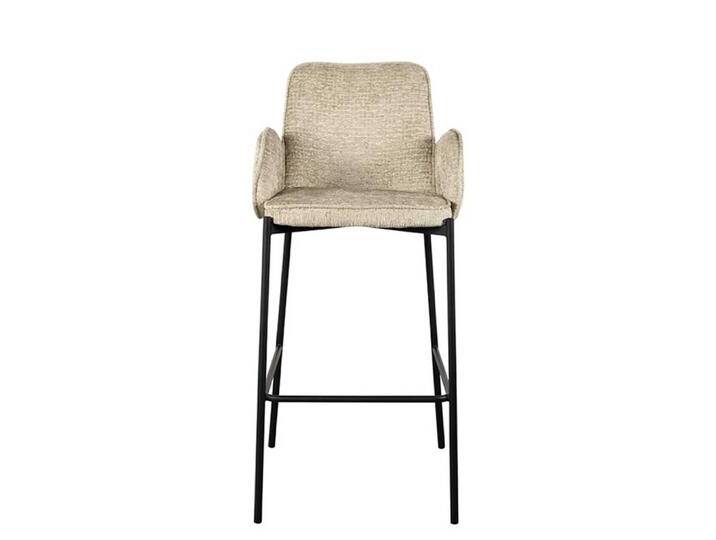 Designbarhocker mit Armlehnen Fußgestell aus Metall (2er Set) von Möbel-Exclusive