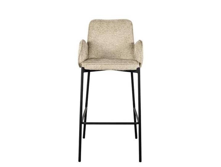Designbarhocker mit Armlehnen Fußgestell aus Metall (2er Set) von Möbel-Exclusive