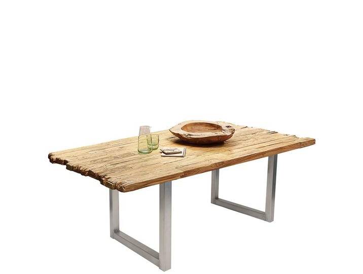 Designer Tisch aus Teak Recyclingholz und Stahl 100 cm tief Designer Tisch aus Teak Recyclingholz und Stahl 100 cm tief von Möbel-Exclusive