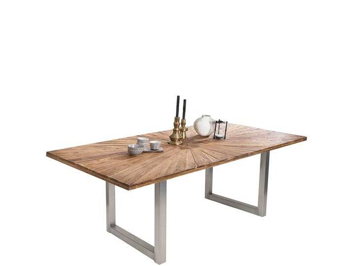 Designertisch aus Teak Recyclingholz und Stahl Loft Style Designertisch aus Teak Recyclingholz und Stahl Loft Style von Möbel-Exclusive