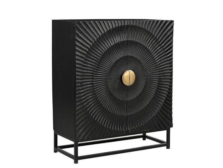 Designschrank Dekoschrank Front geschnitzt mit Vierfußgestell aus Metall Designschrank Dekoschrank Front geschnitzt mit Vierfußgestell aus Metall von Möbel-Exclusive