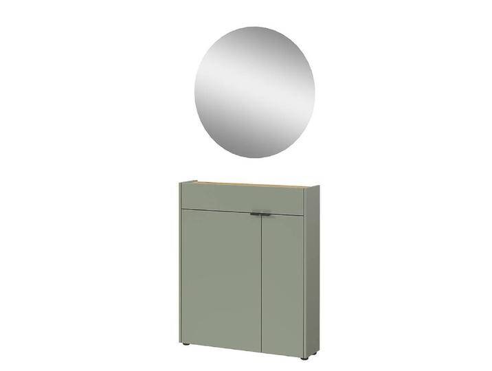 Dielenset Flur Set in Graugrün und Wildeichefarben (zweiteilig) von Möbel-Exclusive