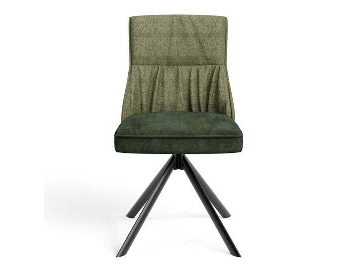 Drehbare Esstisch Stühle in Oliv und Dunkelgrün Gestell aus Metall (2er Set) von Möbel-Exclusive