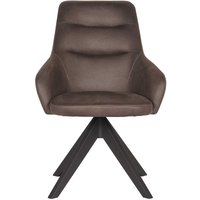Drehbarer Esstisch Stuhl in Anthrazit Microfaser Loft Design (2er Set) von Möbel Exclusive