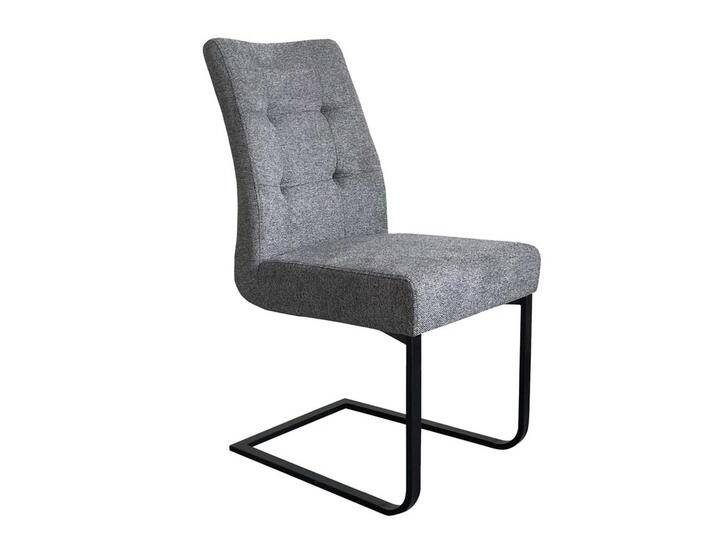 Dunkelgraue Schwingstühle 48 cm breit hoher Lehne (2er Set) von Möbel-Exclusive
