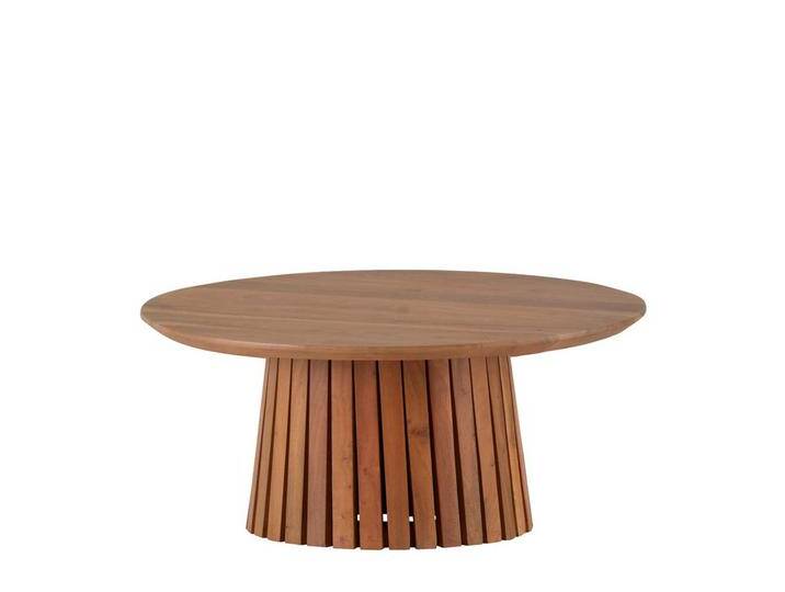 Echtholztisch Wohnzimmer rund in Akaziefarben modernes Design von Möbel-Exclusive