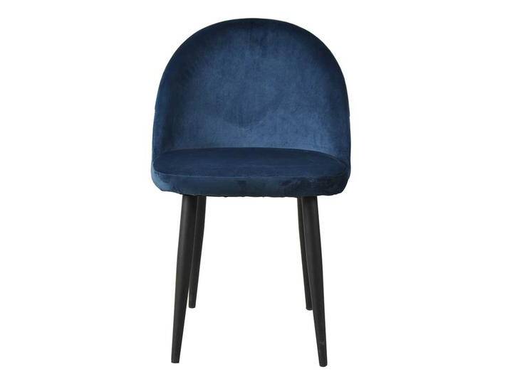 Essstühle in Blau Samtbezug (2er Set) von Möbel-Exclusive
