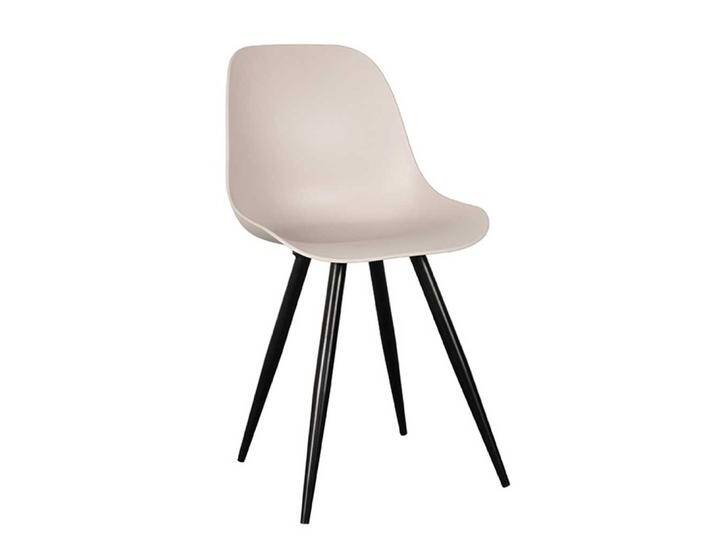 Essstuhl in Beige Gestell aus Metall (2er Set) von Möbel-Exclusive