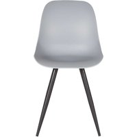 Essstuhl in Grau Kunststoff 50 cm Sitzhöhe (2er Set) von Möbel Exclusive