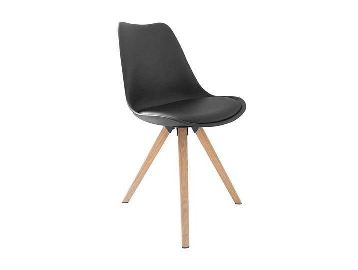 Esstisch Stühle Skandi Stil in Schwarz Gestell aus Metall (2er Set) von Möbel-Exclusive