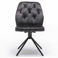 Esstisch Stühle in Anthrazit und Schwarz drehbar (2er Set) von Möbel Exclusive