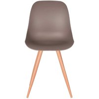 Esstisch Stuhl in Hellbraun Kunststoff Skandi Design (2er Set) von Möbel Exclusive