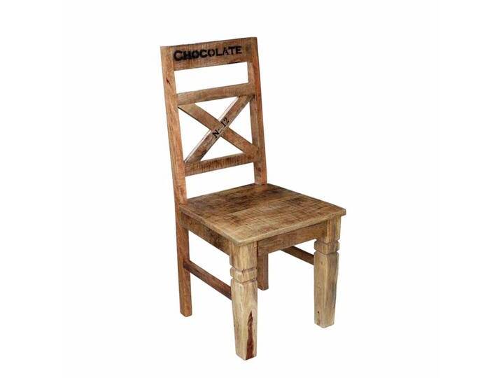 Esstischstuhl aus Mangobaum Massivholz Loft Design (2er Set) von Möbel-Exclusive