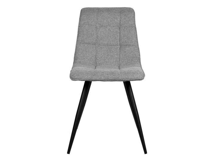 Esszimmer Polsterstuhl in Grau Strukturstoff Metallgestell (2er Set) von Möbel-Exclusive