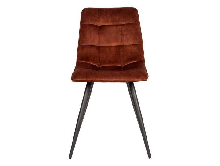 Esszimmer Polsterstuhl in Rostfarben Velours Metallgestell (2er Set) von Möbel-Exclusive